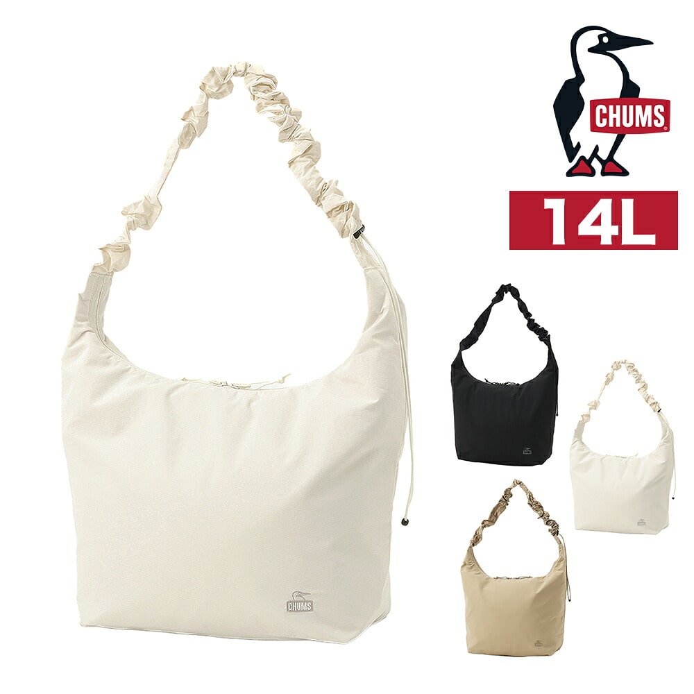 チャムス ショルダーバッグ 斜め掛け 14L A4 CHUMS ウェービーストラップショルダーバッグ CH60-4141 メンズ レディース キッズ 2.アイボリー -604141w004