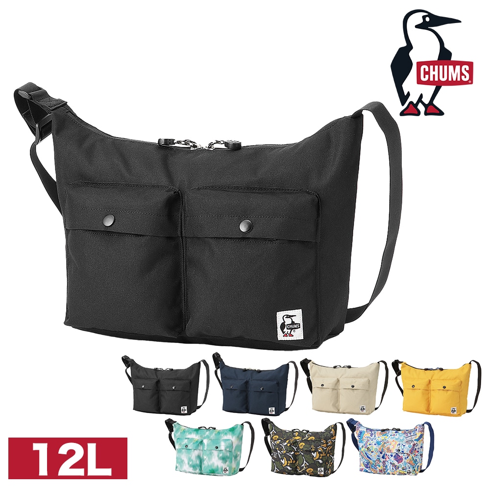チャムス ショルダーバッグ 12L B5 CHUMS リサイクルポケットネストショルダーバッグ CH60-4184 1.ブラック -604184k001