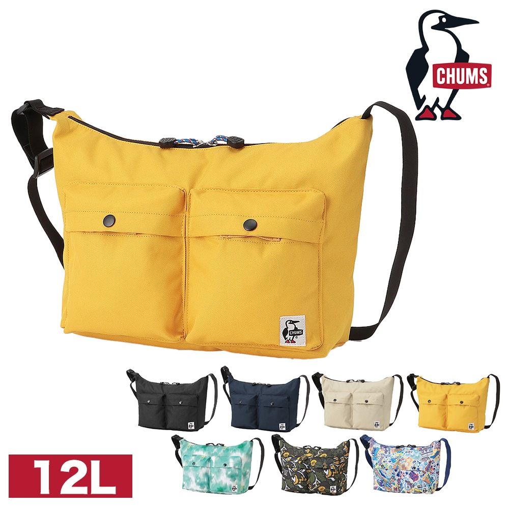 チャムス ショルダーバッグ 12L B5 CHUMS リサイクルポケットネストショルダーバッグ CH60-4184 4.イエロー -604184y001