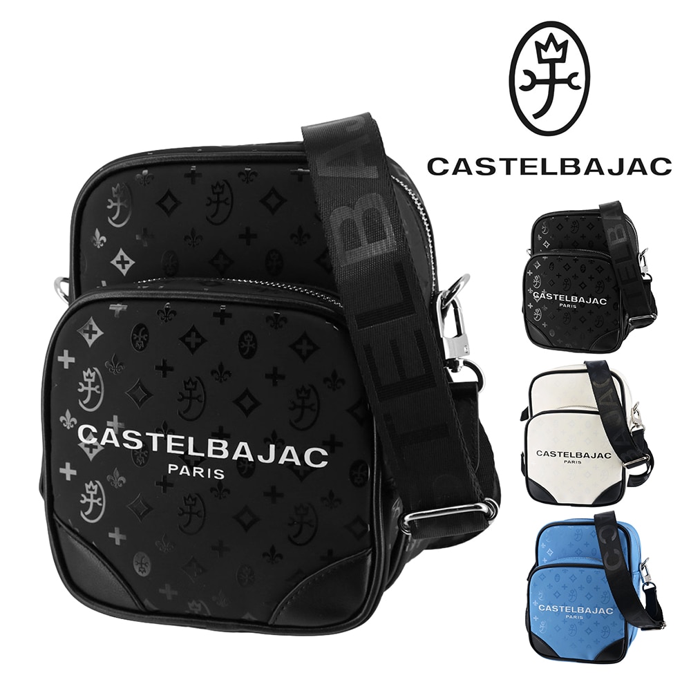 カステルバジャック バッグ ショルダーバッグ 縦型 斜め掛けバッグ ミニショルダー CASTELBAJAC ボヌール B6サイズ 43122 メンズ レディース 合皮 【正規代理店】 1.ブラック -blk