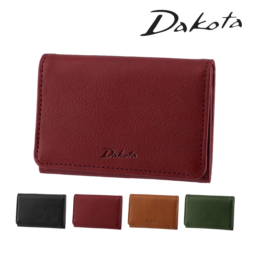 ダコタ 名刺入れ カードケース かぶせ 本革 Dakota ラルゴ 30590 2.レッド -30