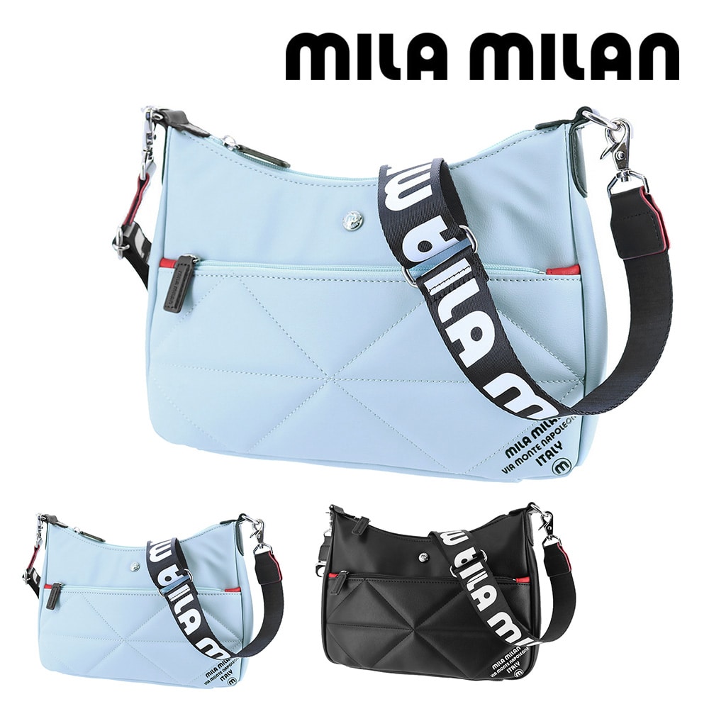 ミラ・ミラン mila milan テトラ 舟形ショルダーバッグ 252122 2.ブルー -blu レディース