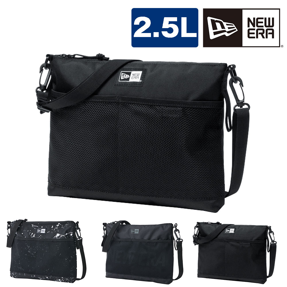 ニューエラ バッグ サコッシュバッグ ショルダーバッグ 斜め掛けバッグ ミニショルダー NEW ERA サコッシュ 2.5L メンズ レディース キッズ 誕生日プレゼント ギフト ラッピング無料 正規代理店 1.ブラック -99x11787069