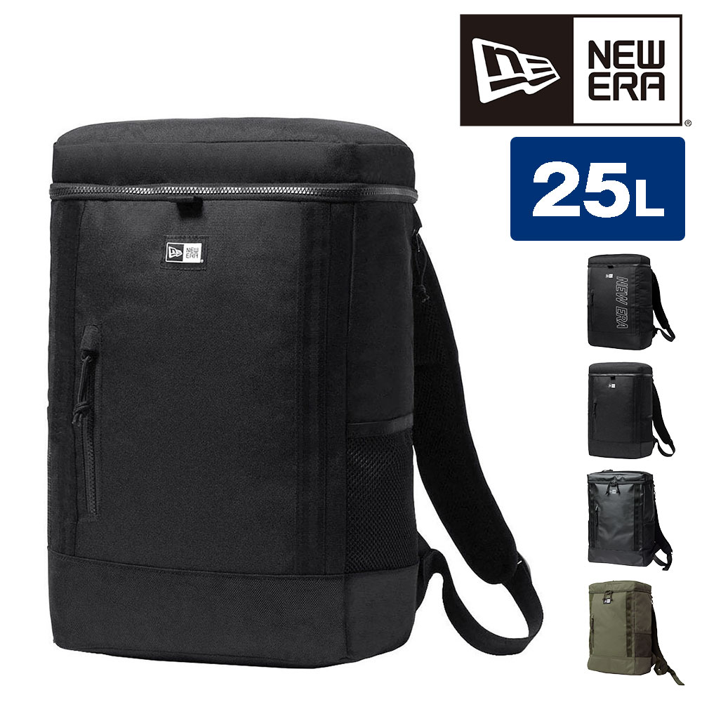 ニューエラ バッグ リュック リュックサック デイパック バックパック NEW ERA ボックスパック ミディアム Mサイズ 25L B4 A4  キッズ 大容量 1.ブラック -99x14521365