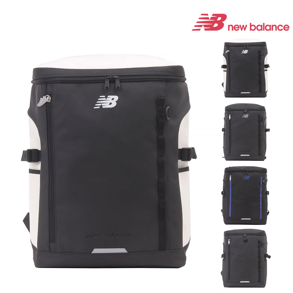 ニューバランス newbalance リュック square box backpack PU スクエアボックスバックパックPU lab45692 2.ブラックホワイト -86x16