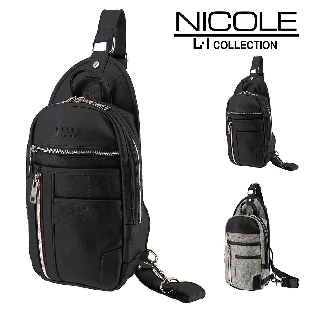 ニコル NICOLE オデッセイ ワンショルダーバッグ ボディバッグ nil240 1.ブラック -01 メンズ