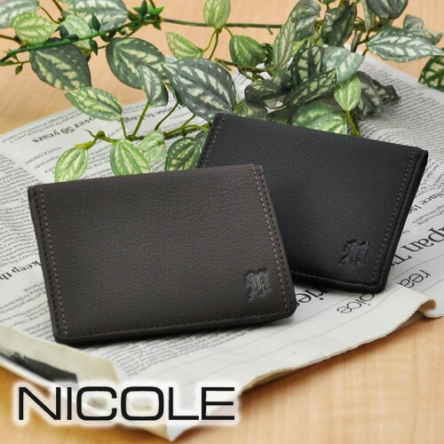 ニコル NICOLE メンディIII 定期入れ 7308007(7305607) 1.ブラック 10x10 メンズ