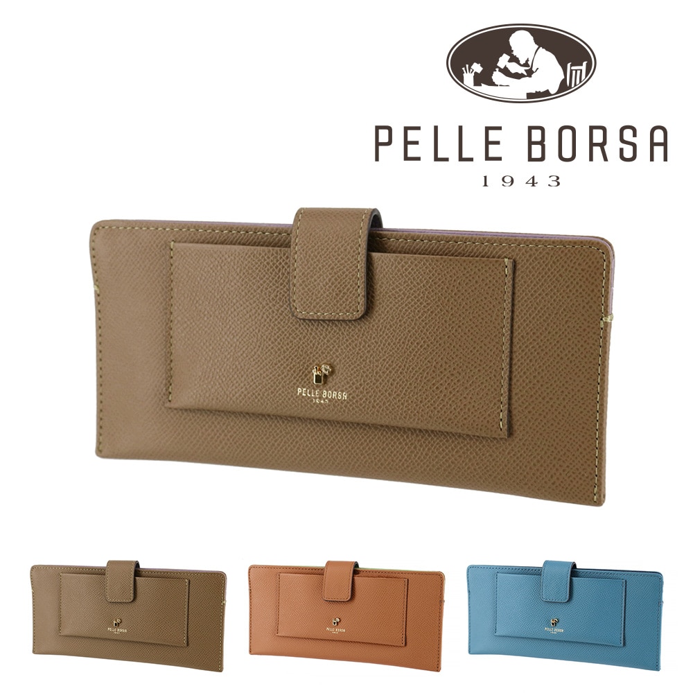 ペレボルサ PELLE BORSA フレンチカーフグッズ 長財布 203303 1.トープ -46xta レディース