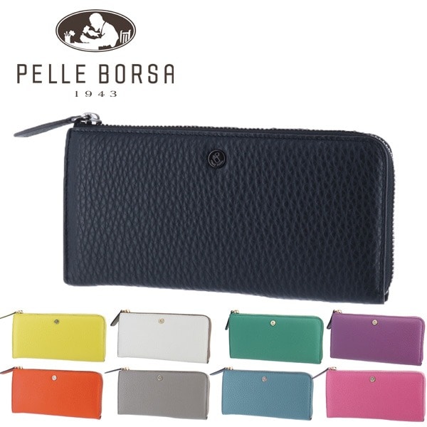 ペレボルサ PELLE BORSA マーノグッズ L字ファスナー長財布 204721 7.イエロー 53xye レディース