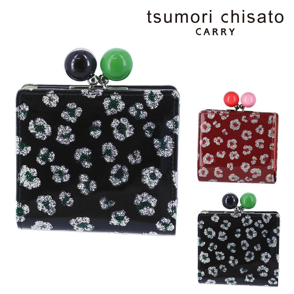 ツモリチサト がま口 ミニ財布 花柄 ミニ コンパクト tsumori chisato がま口ミニ財布 Glitter Flower 57856 レディース 【正規代理店】 1.ブラック -01