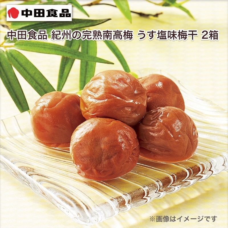 中田食品　紀州の完熟南高梅　うす塩味梅干　２箱 送料込み