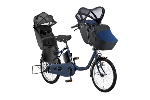子供乗せ自転車 電動アシスト自転車 Panasonic(パナソニック) 3人乗り用チャイルドシート付きギュット・クルーム・DX マットネイビー 20インチ 2025年モデル BE-FFD033V-CP