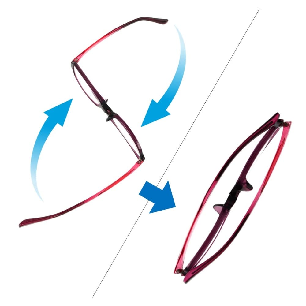 【一般医療機器】【特典付】老眼鏡 変なメガネ スクエア ピンク+1.5 【直送品】 返品・キャンセル・他商品と同時購入は不可 HM-1001 C5 パープル/ピンク +1.5 フレーム幅:130mm、高さ:28mm、テンプル長:137mm