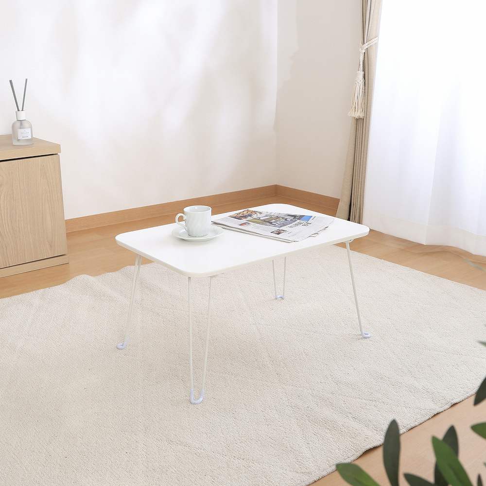 くすみカラーテーブル クレール 6040 ホワイト 85379 【直送品】 返品・キャンセル・他商品と同時購入は不可