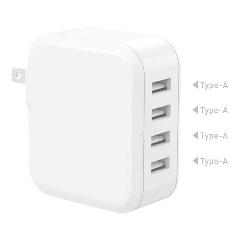HIDISC 充電器 Type-A ×4ポート ホワイト