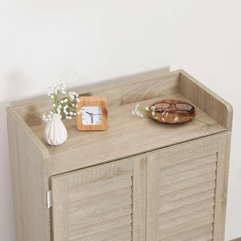 ルーバーシューズボックス(オープントップ) ホワイト 98994 【直送品】 返品・キャンセル・他商品と同時購入は不可 ホワイト W600×D335×H900mm