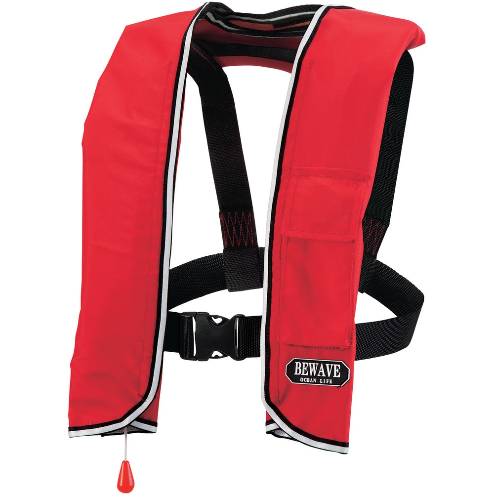 手動膨張式ショルダータイプ 小型船舶用ライフジャケット レッド 【直送品】 返品・キャンセル・他商品と同時購入は不可