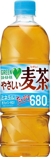 ◆サントリー グリーンダカラ やさしい麦茶 680ml【24個セット】
