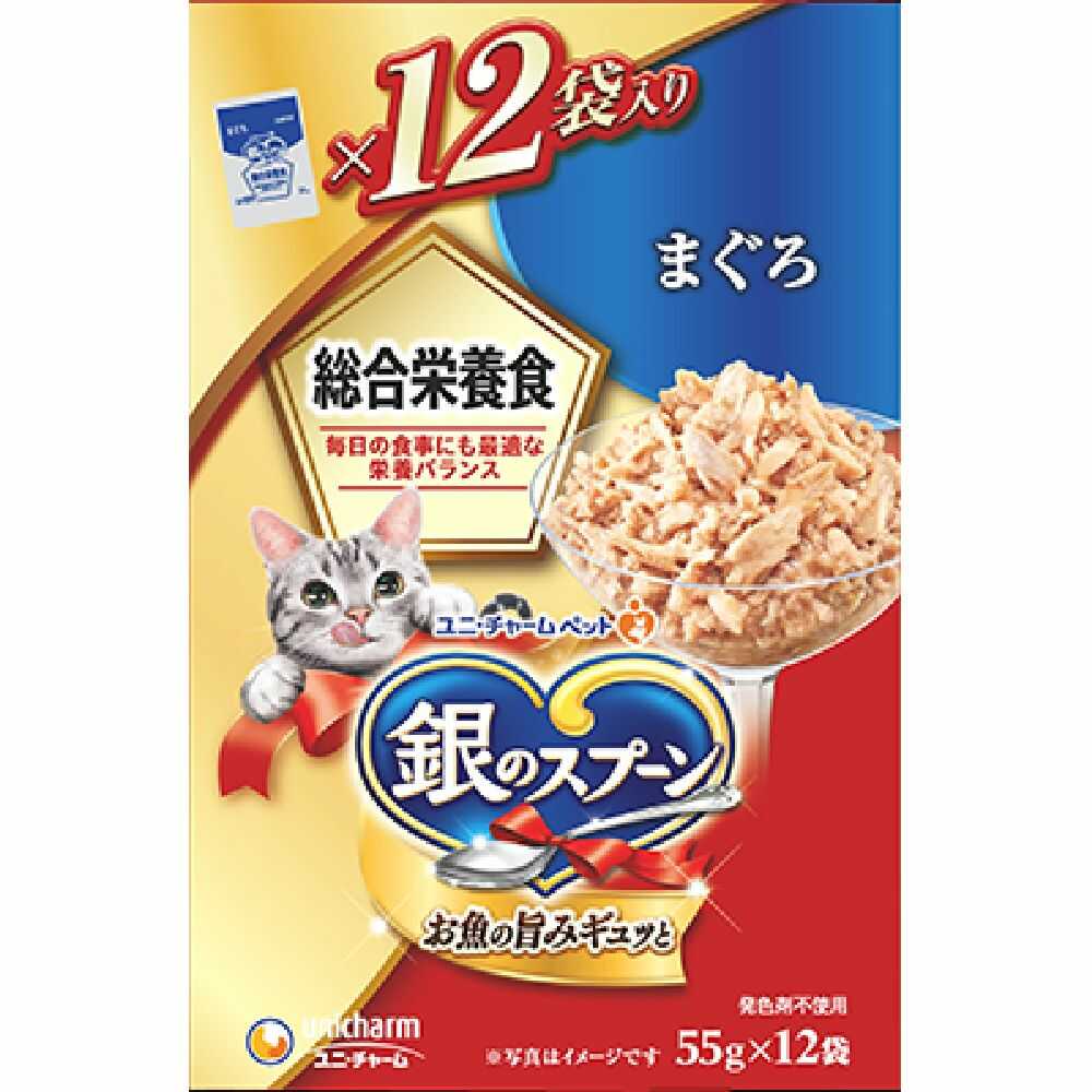 ユニ・チャーム 銀のスプーンパウチ 総合栄養食 まぐろ 12P 660g