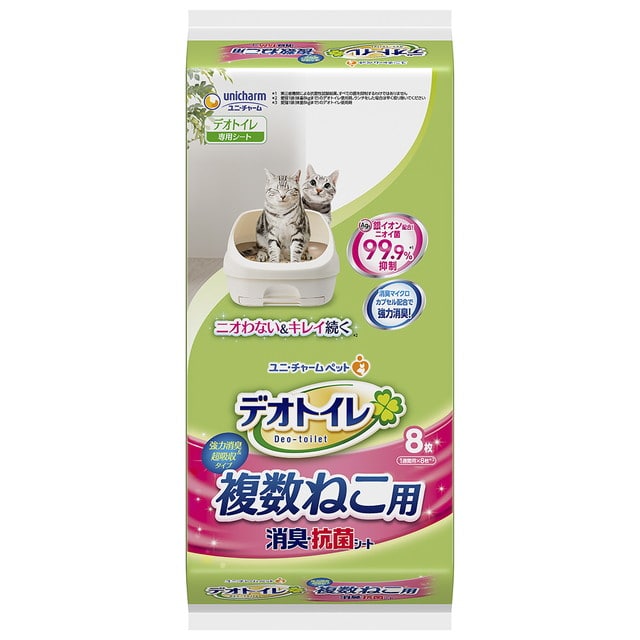 ユニ・チャーム 1週間消臭・抗菌デオトイレ複数ねこ用消臭・抗菌シート 8枚