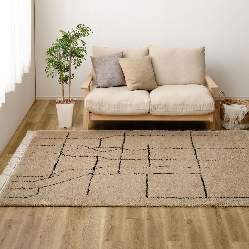 ウィルトンラグ BEDOUIN ケユラ 約100×140cm 【直送品】 返品・キャンセル・他商品と同時購入は不可