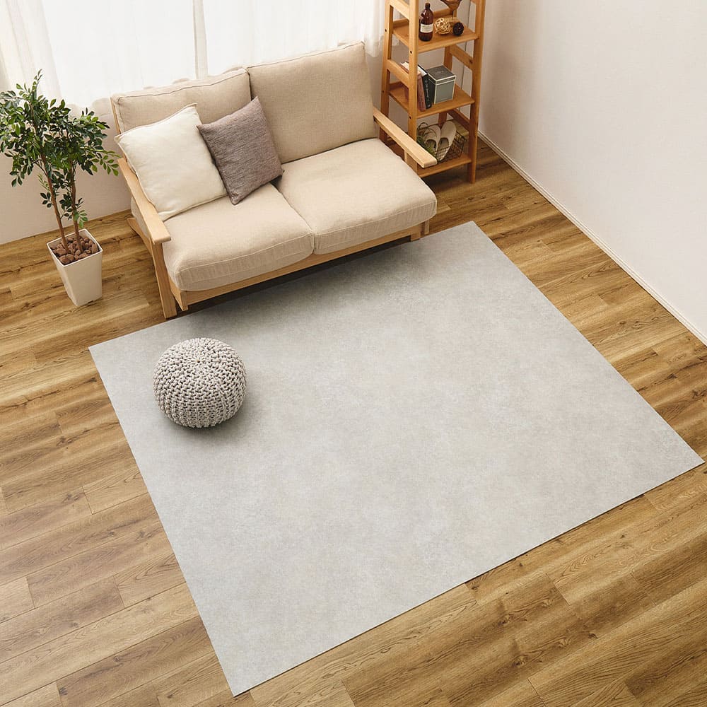 ペット対応 CF ラグ 約182×180cm モルタル 【直送品】 返品・キャンセル・他商品と同時購入は不可