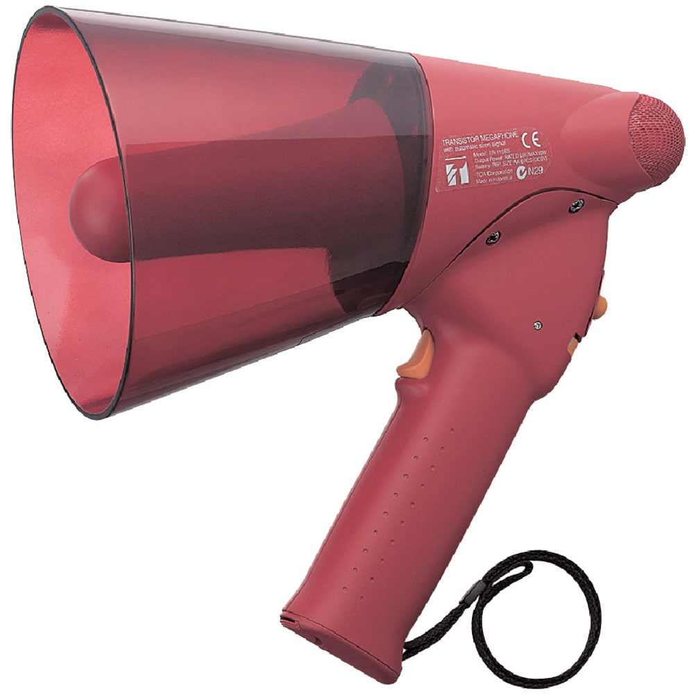 TOA 小型ハンド型メガホン サイレン音付き 【直送品】 返品・キャンセル・他商品と同時購入は不可