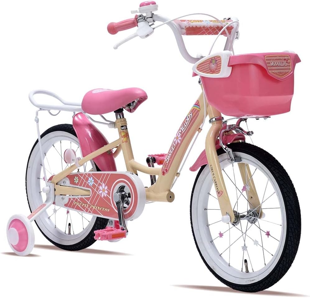 幼児用自転車 16インチ かご・補助輪付き MD-12 【直送品】 返品・キャンセル・他商品と同時購入は不可