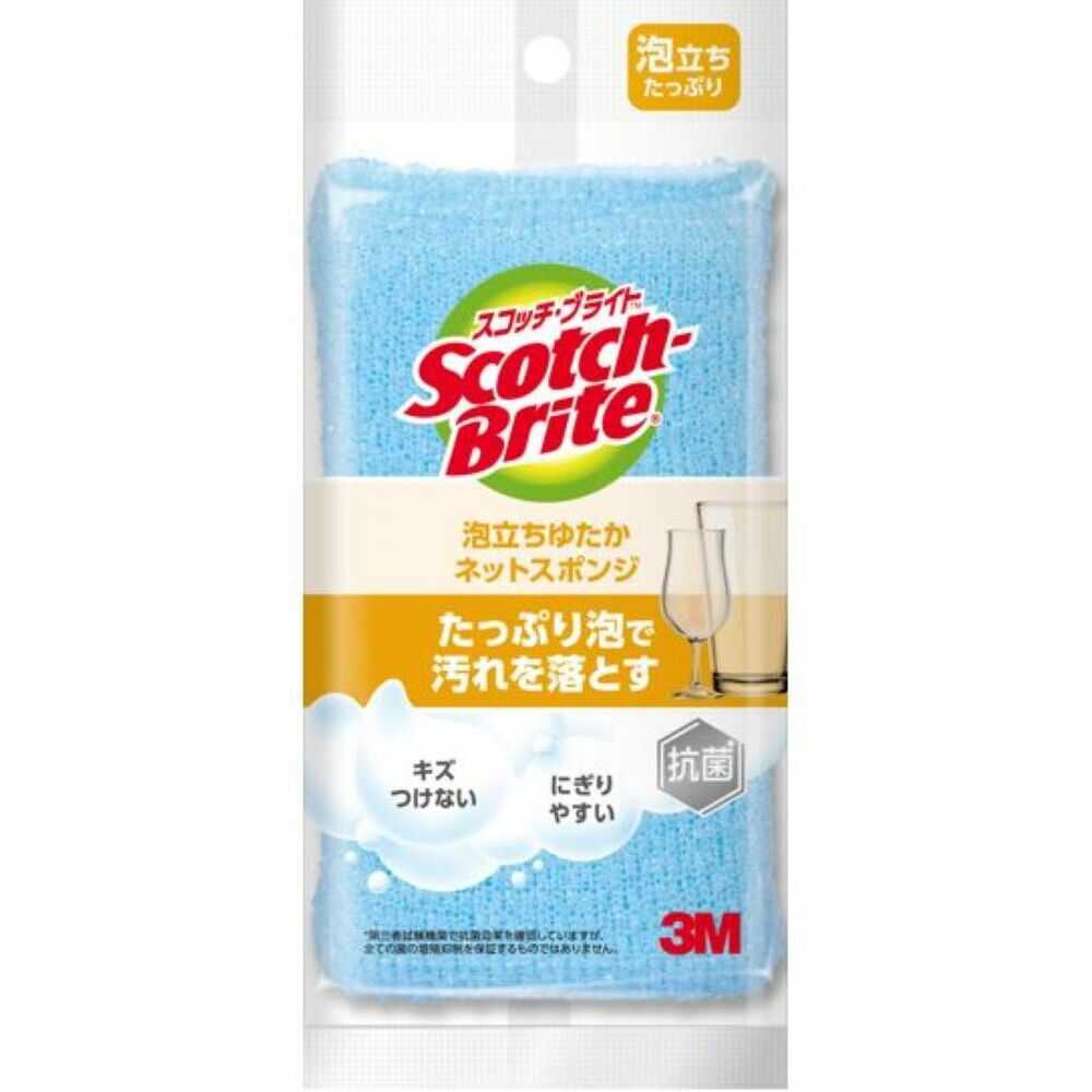3M 泡立ちゆたかネットスポンジブルー 1個