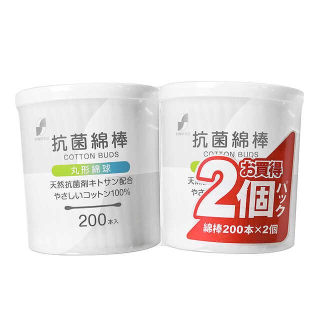 シーズワン 白綿棒 200本×2個パック [12個セット]