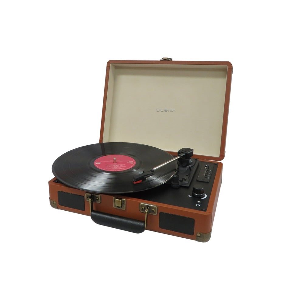 レコードプレーヤー ブラウン TE-1907-BR 【直送品】 返品・キャンセル・他商品と同時購入は不可