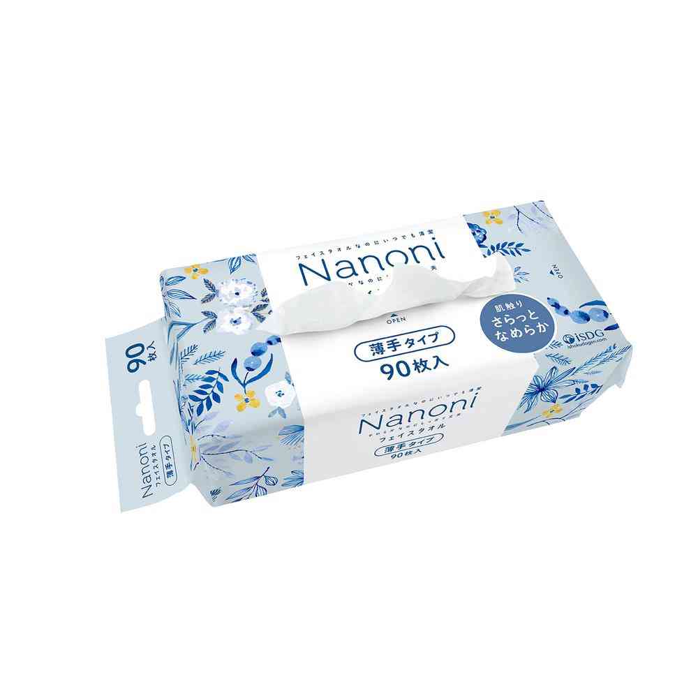 医食同源 Nanoni フェイスタオル 薄手タイプ 90枚