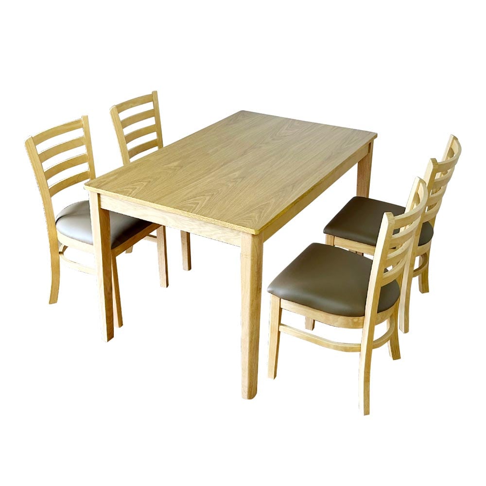 幅120cmダイニング5点セット DC-ERN-5-NA 【直送品】 返品・キャンセル・他商品と同時購入は不可