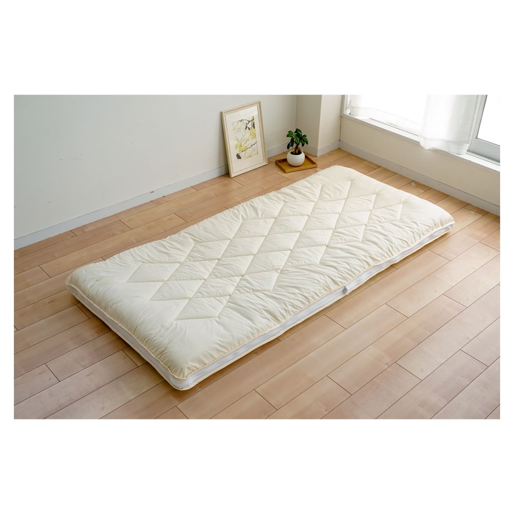 敷布団 シングル カバーが洗える 洗える4層敷布団 【直送品】 返品・キャンセル・他商品と同時購入は不可