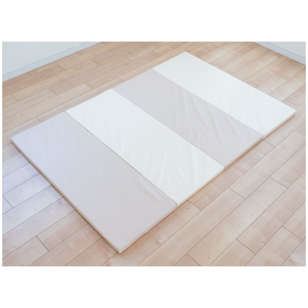ベビープレイマット レギュラーサイズ ラテ×アイボリー 【直送品】 返品・キャンセル・他商品と同時購入は不可