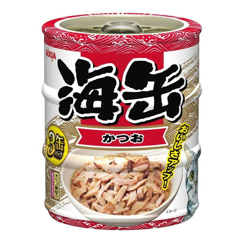 アイシア 海缶ミニ3Pかつお 180g