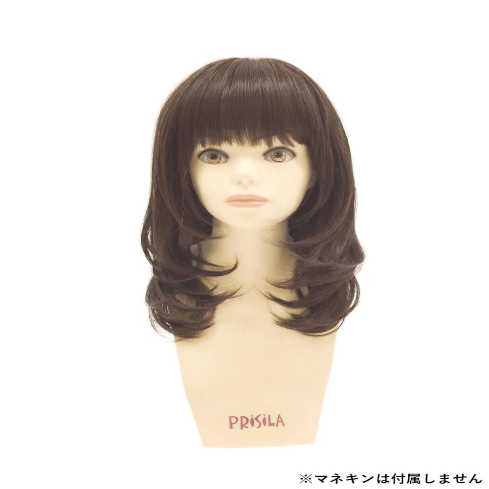 プリシラ オールウィッグ レイヤーマッシュミディ 耐熱 【直送品】 返品・キャンセル・他商品と同時購入は不可