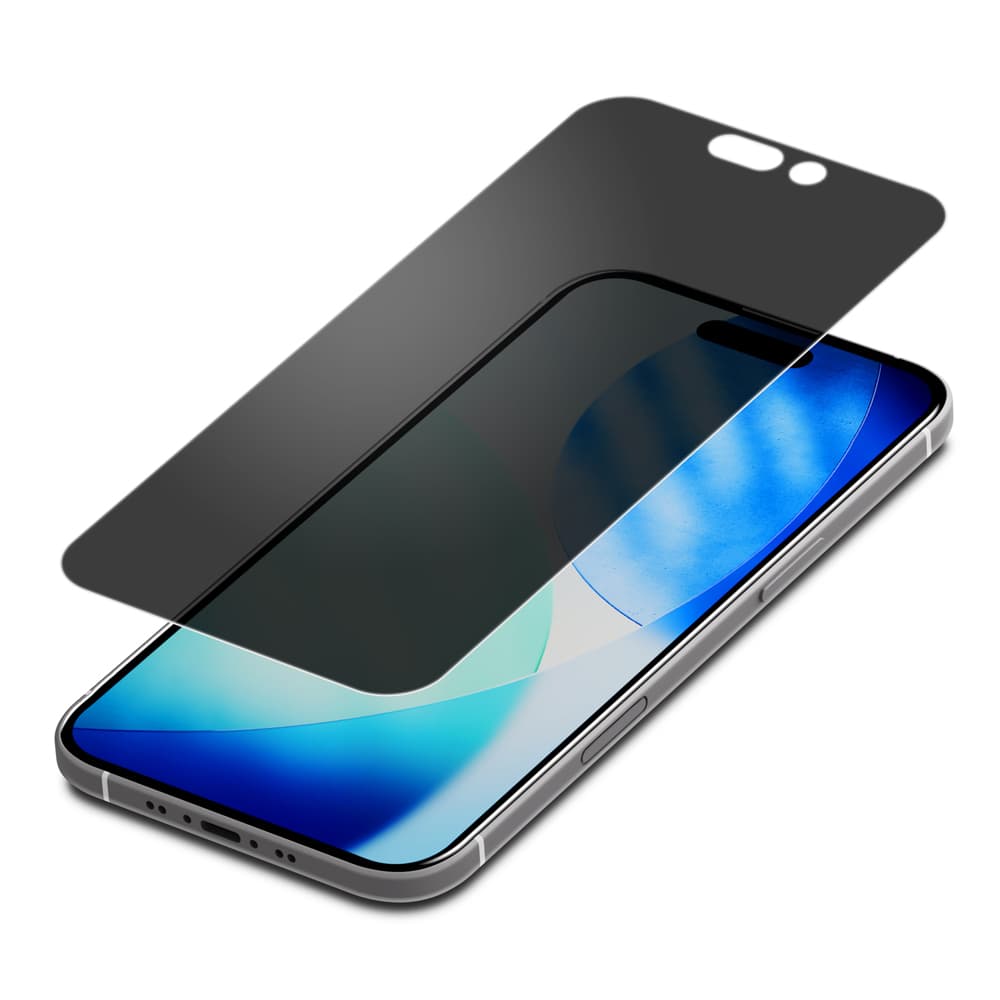 PGA iPhone Air用 液晶全画面保護ガラス Dragontrail 180°のぞき見防止 14g