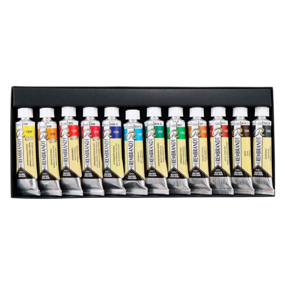 ターレンス レンブラント水彩絵具10ml ベーシック12色紙箱セット 【直送品】 返品・キャンセル・他商品と同時購入は不可