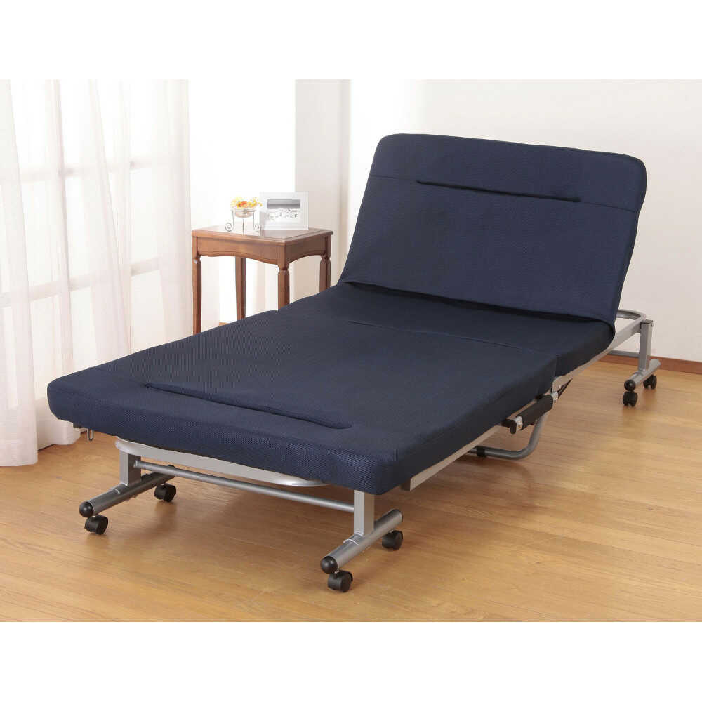折りたたみソファベッド 組立不要 ネイビー[0255930] 【直送品】 返品・キャンセル・他商品と同時購入は不可