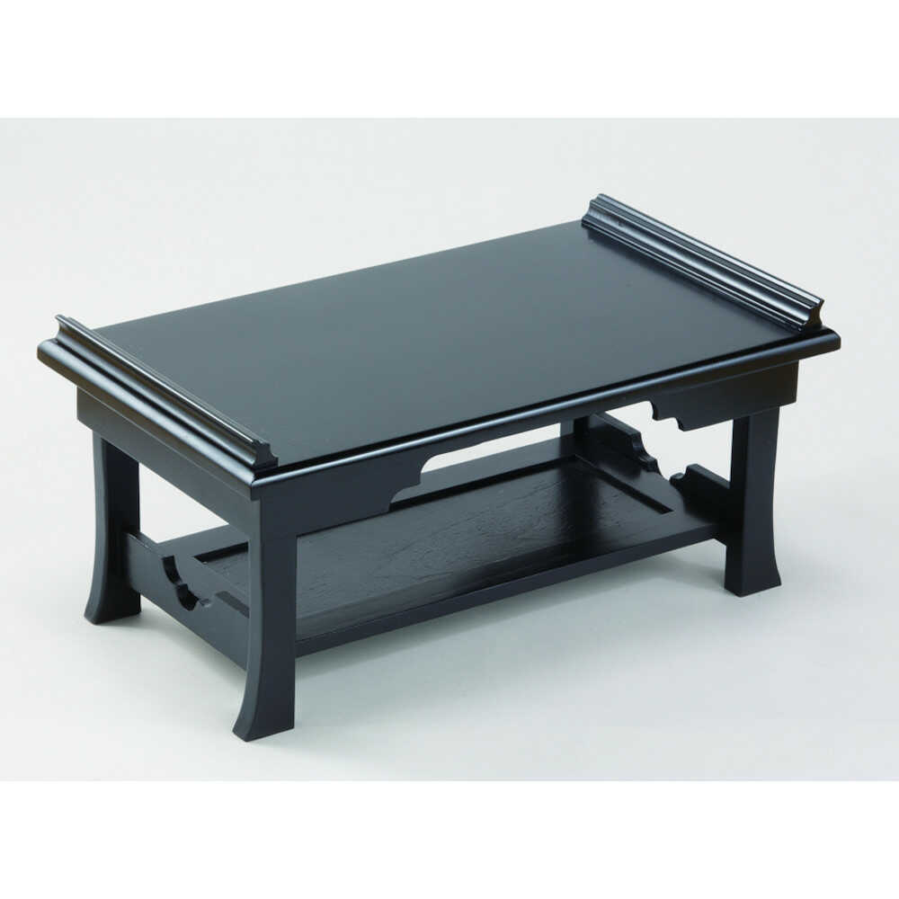 棚付き折りたたみ供物机 黒檀調[0338710] 【直送品】 返品・キャンセル・他商品と同時購入は不可