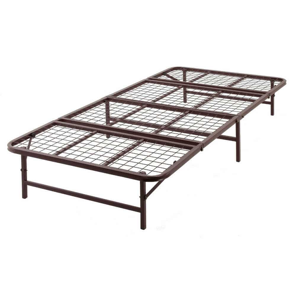 収納式折りたたみパイプベッド シングル BR[0412020] 【直送品】 返品・キャンセル・他商品と同時購入は不可