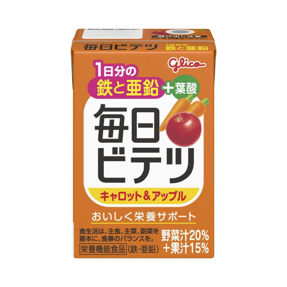 ◆江崎グリコ 毎日 ビテツ キャロット&アップル 100ml