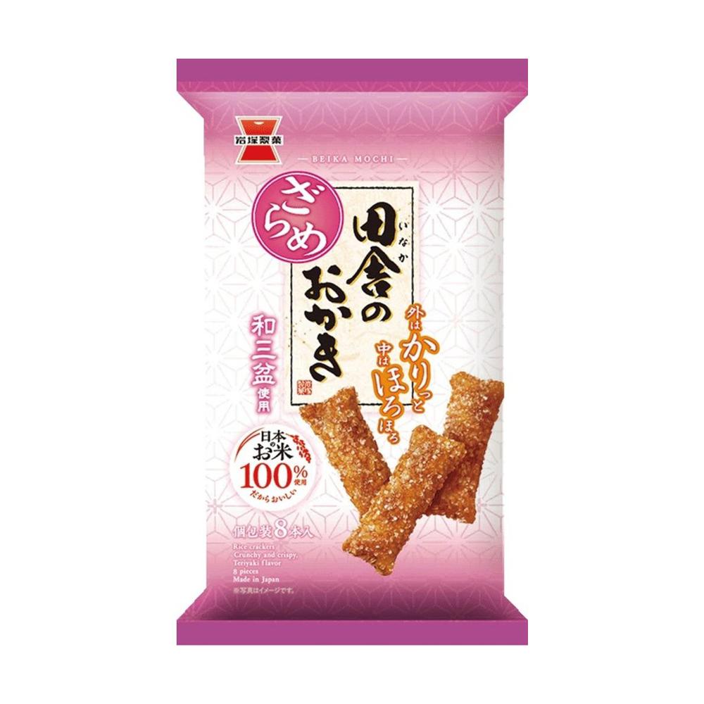 ◆岩塚製菓 田舎のおかきざらめ味 8本   [12個セット]