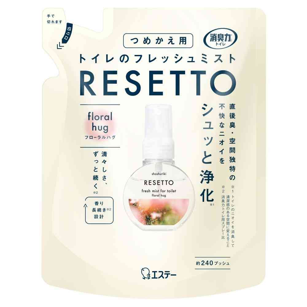 エステー 消臭力 トイレのフレッシュミスト RESETTO フローラルハグ つめかえ 50mL