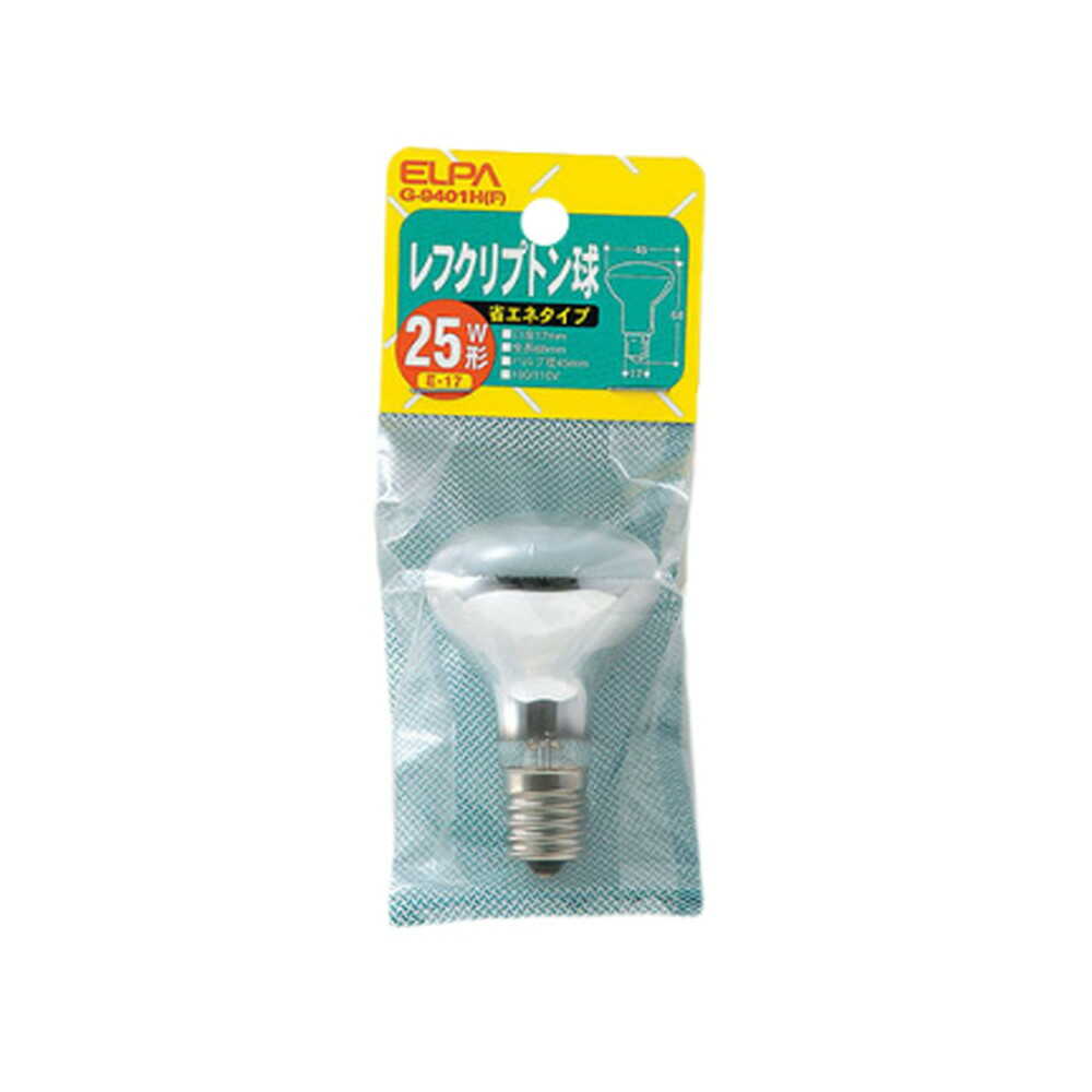 エルパ ELPA レフクリプトン球 白熱電球 E17 25W G-9401H(F)