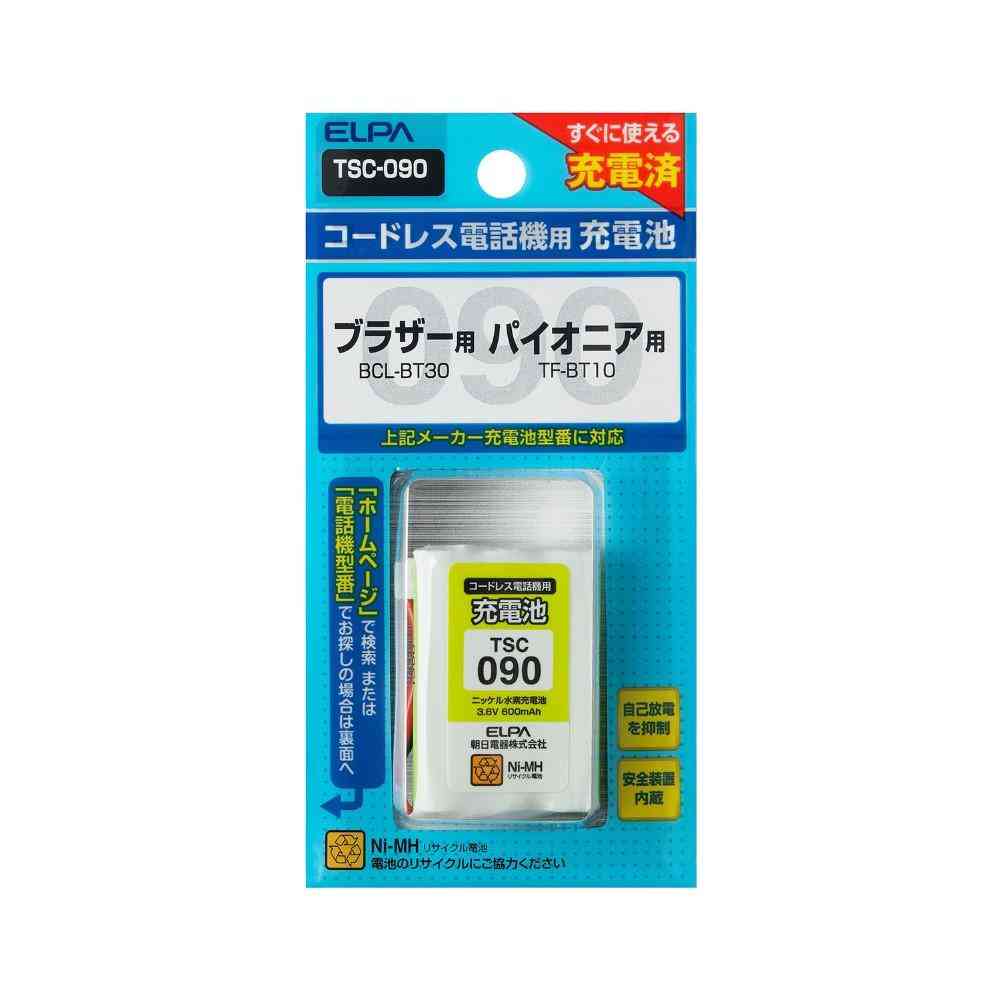 ELPA コードレス電話 子機用充電池 TSC-090 1個