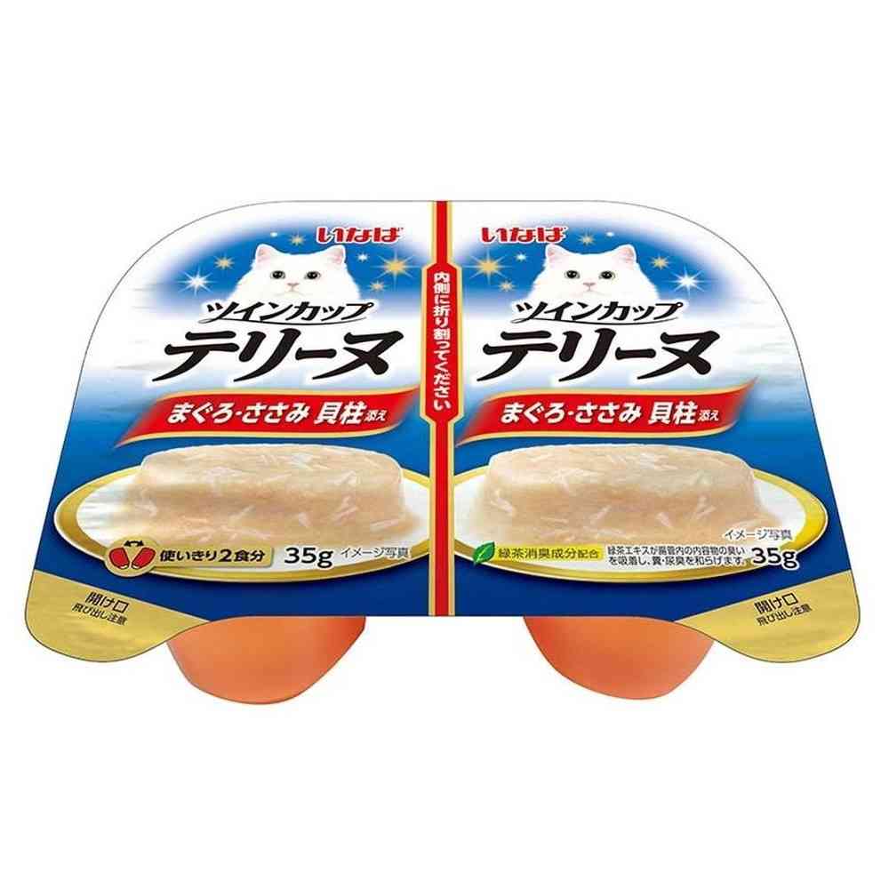 いなば ツインカップテリーヌ まぐろ・ささみ 貝柱添え