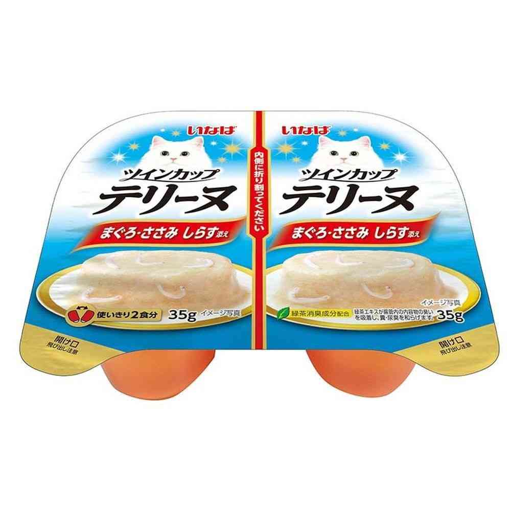 いなば ツインカップテリーヌ まぐろ・ささみ しらす添え