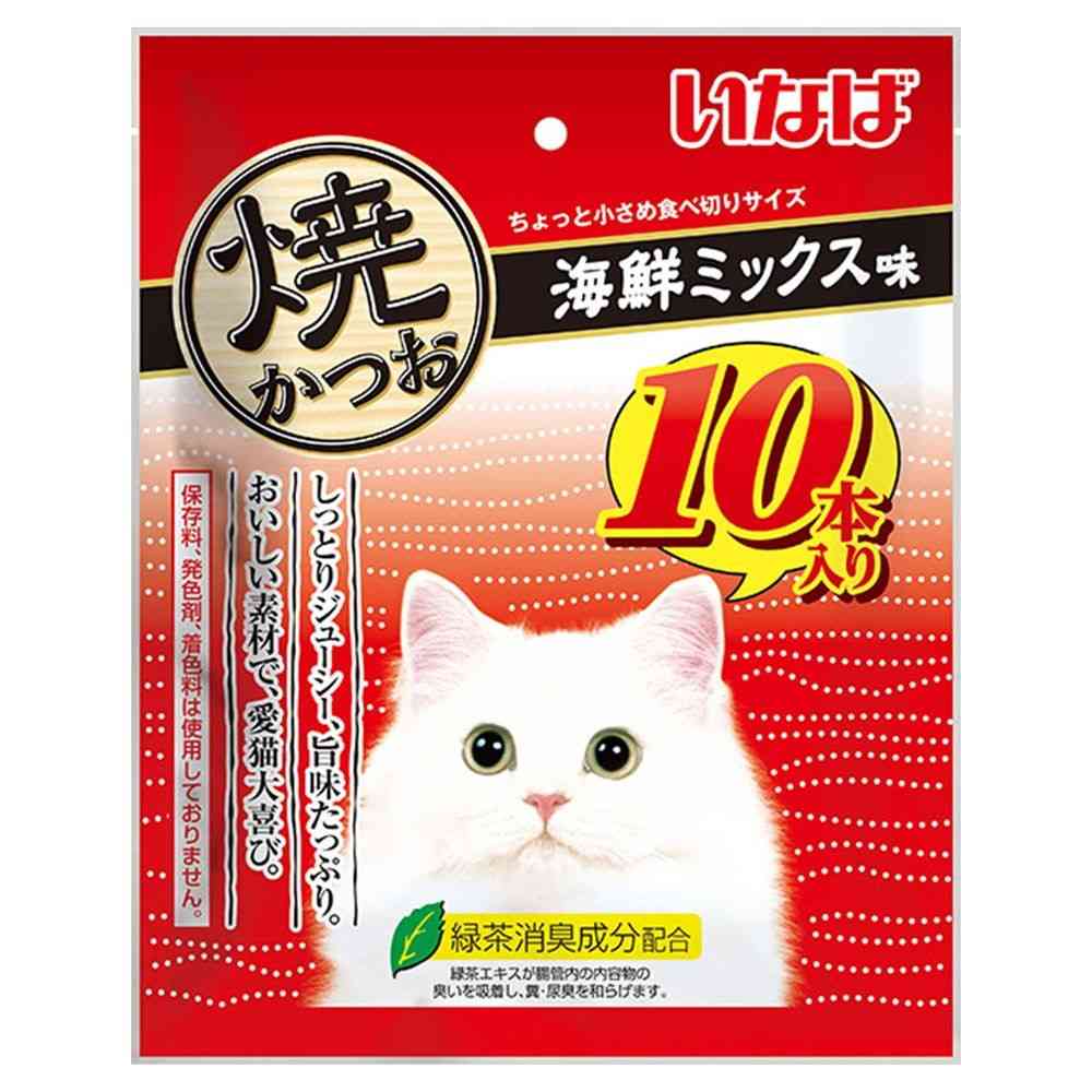 いなばペットフード 焼かつお 海鮮ミックス味 10本